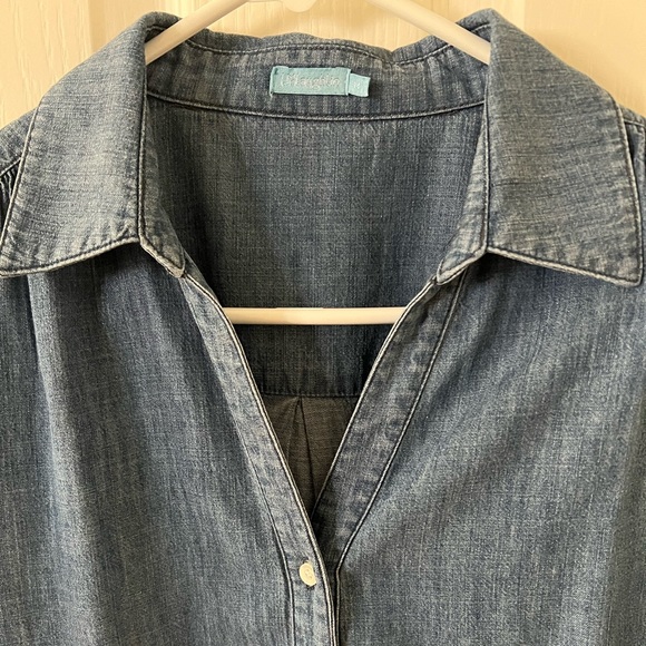 J. McLaughlin 💙 Erika Linen-blend blouse, amazing condition, size: M - Picture 14 of 16